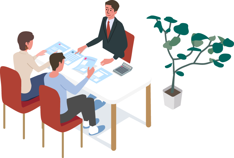 保険のプロに相談する夫婦